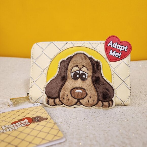 Loungefly Pound Puppies 40th Anniversary Plush Zip Around Wallet NEW - Picture 2 of 13